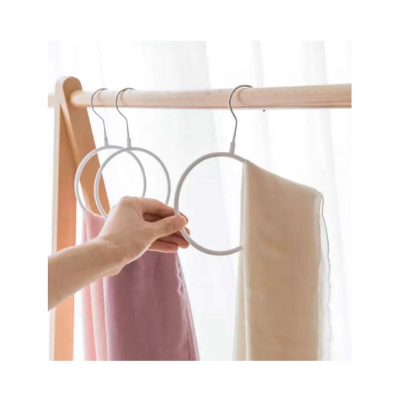 Belt/Scarf Hangers Organizer for Closet 8 PCS Nonslip Large Scarves Holder White - Picture 3 of 6